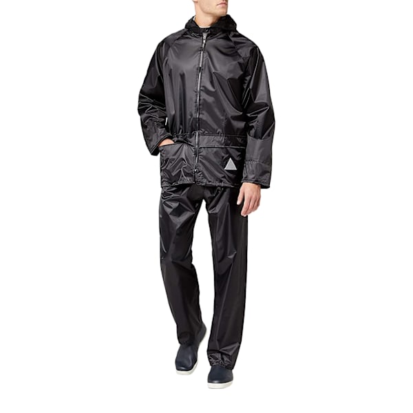 Result Herr tungt vattentätt regnställ (jacka och byxor) Svart 2XL Black