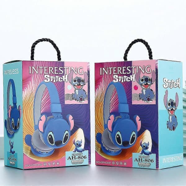 Disney Lilo & Stitch trådløse Bluetooth-hovedtelefoner til børn, foldbare med bløde ørepuder-FA-