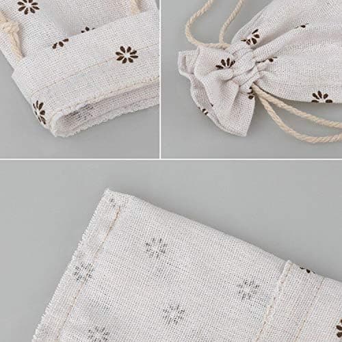 20 små bomullsdragskopåsar 10x14cm, lavendelpresentpåsar för fest -FA-