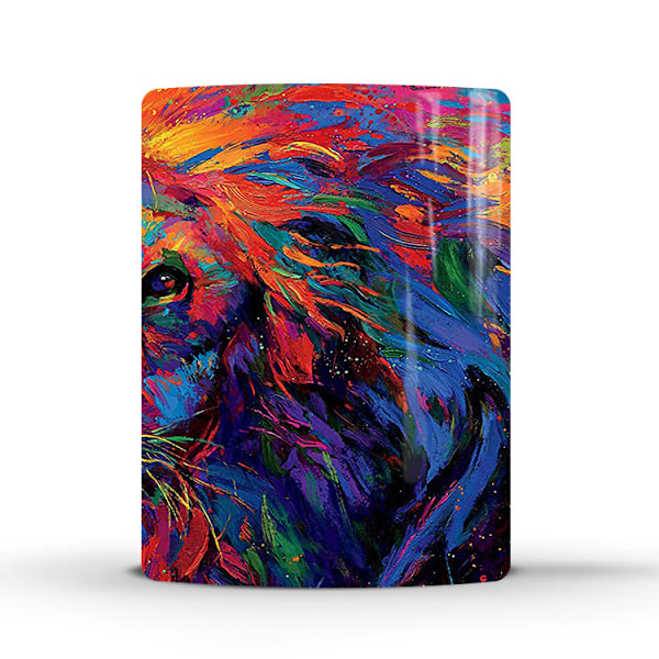 Varmefølsom Kaffe Kop, Løve Varme, Følsom Farveændrende Kop, 11 Oz