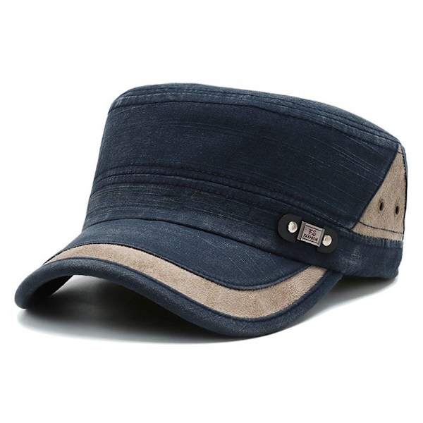 Sommar Kamouflage Arméhatt Män Camo Military Cadet Combat Fiske Baseballkeps Navy blue