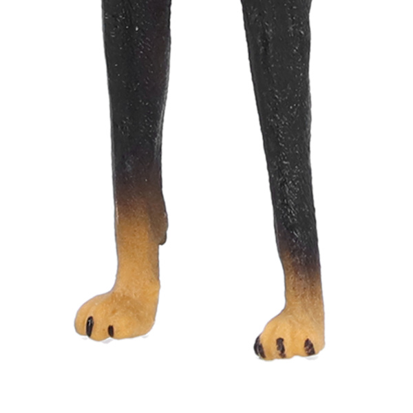 Svart Doberman Modell Leksaker Söta Simulering Djur Figur Barn Tidig Utbildning Leksak Svart