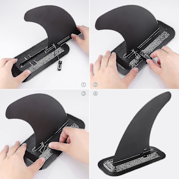 8 tum avtagbar Universal Surfboard Sup fena med fenbas, löstagbar Center Fin Stand Up Paddle Board