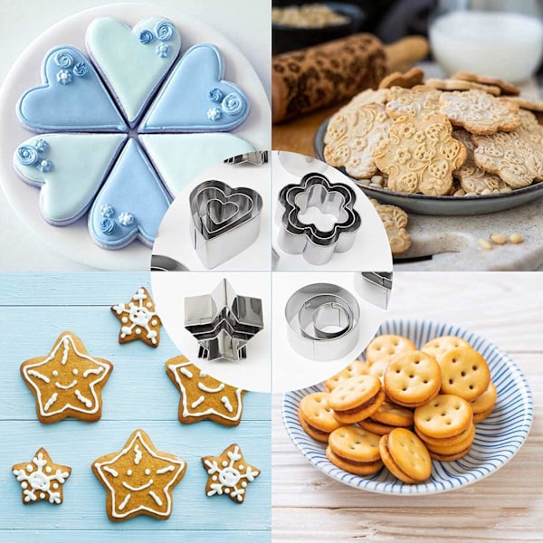 KCVV Bakeform - Muffinsform - Gjenbrukbar - For Baking, Restaurant, Eggedos, Puddinglaging - Geometri