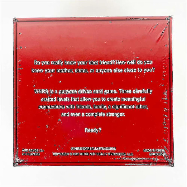 We're Not Really Strangers Kortspel - Ett interaktivt kortspel för vuxna och isbrytare