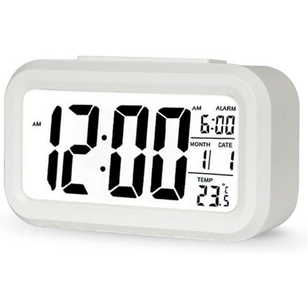 Digitalt vækkeur LED-display med temperatur Stort LCD-ciffer