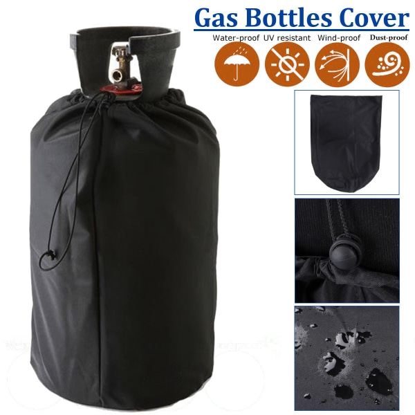 Gasoltanköverdrag Svart 210D Oxfordtyg Liten Utomhus Propantank