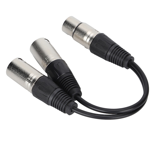 XLR-naaras - 2 XLR-uros kaapeli, mikrofoni, stereo, balansoitu liitäntäkaapeli, ääniadapteri, valkoinen, 1 m / 3,3 jalkaa