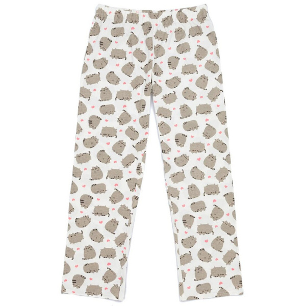 Pusheen Dam/Dam Nah Pitkä Pyjamasetti XL Valkoinen/Harmaa XL White/Grey