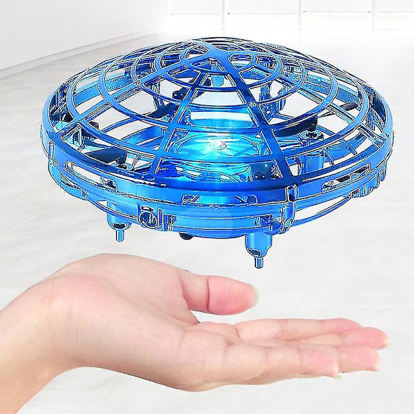 Mini Ufo Rc Drone Infrarød Håndsensor Induktion Helikopter Model Elektrisk Bærbar Quadcopter Legetøj Til Børn Yo blue