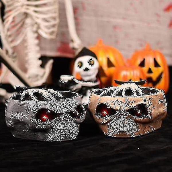 Halloween Godisskål med Hoppande Skeletthand, Läskig Dekoration