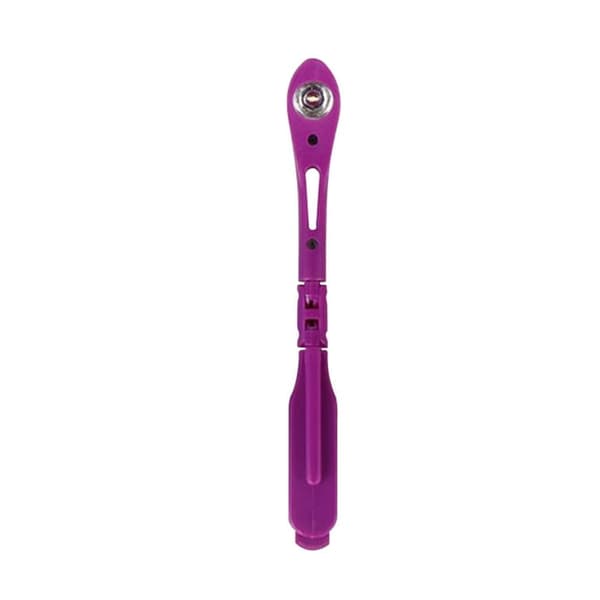 Læselampe, 90° foldbar LED natlampe, LED bogklipslampe, bærbar studie bogklipslampe/mappe, lilla-FA-