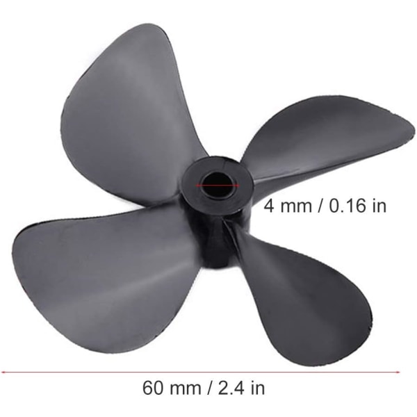 RC-båt 4-bladig propeller, 2 stycken pro & revers propeller