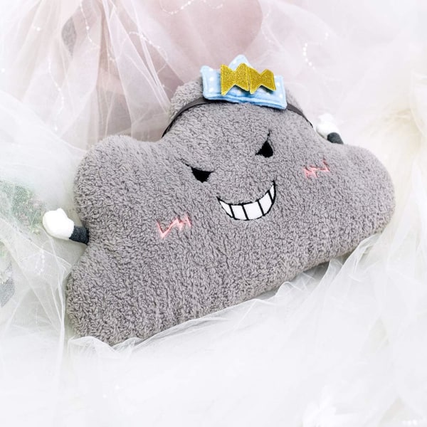Plush Myk Koselig Mørk Sky Lyn Pute 16 Tommer