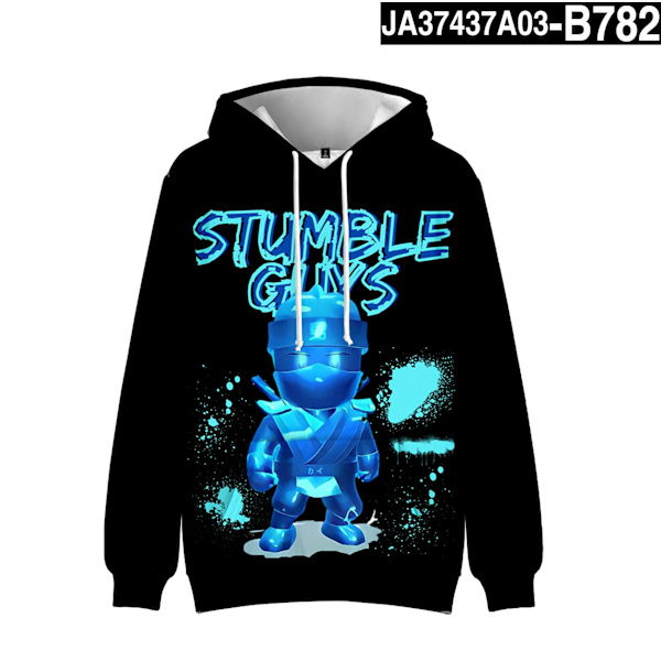 Stumble Guys 3D-tulostus Huppari Barnkappa Huppari Ulkovaatteet 3 150 3