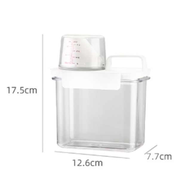 3 storlekar av förslutna tvättmedelsbehållare, förvaringslådor för tvättmedel, förvaringslådor för rengöring av tvättmedel 1100ml
