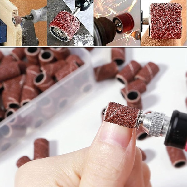 Qazuwa fil nagelslipband Professionella slipband 210 st Fina sliphylsor Bits sliphylsor för nagelpolering och skjutning B Sunmostar