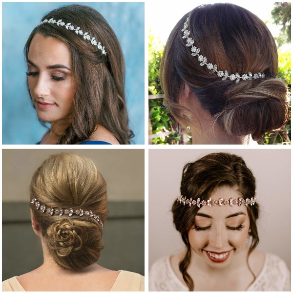 Rhinestone brudhuvudbonad kristall bröllopshuvudband hår