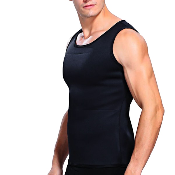 Træningstop med saunaeffekt - Sort Black Black XL