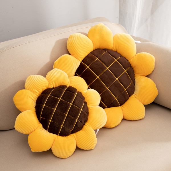 Kukka lattiatyyny Pehmeä auringonkukka tyynyn muotoinen matto Heitto