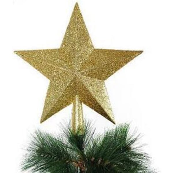 Juletræstop i form af en glitterstjerne til jul