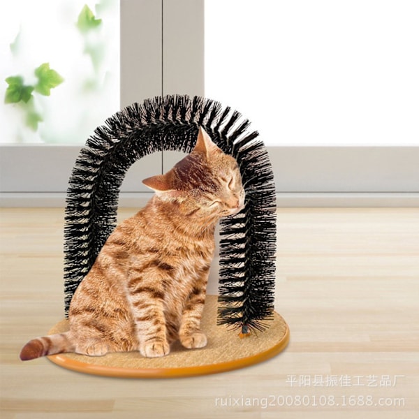 Kattbåge Självgrooming och massageleksak, Multifunktionell kattborste Kattklösleksak för katter Kattungar Interaktivt tillbehör