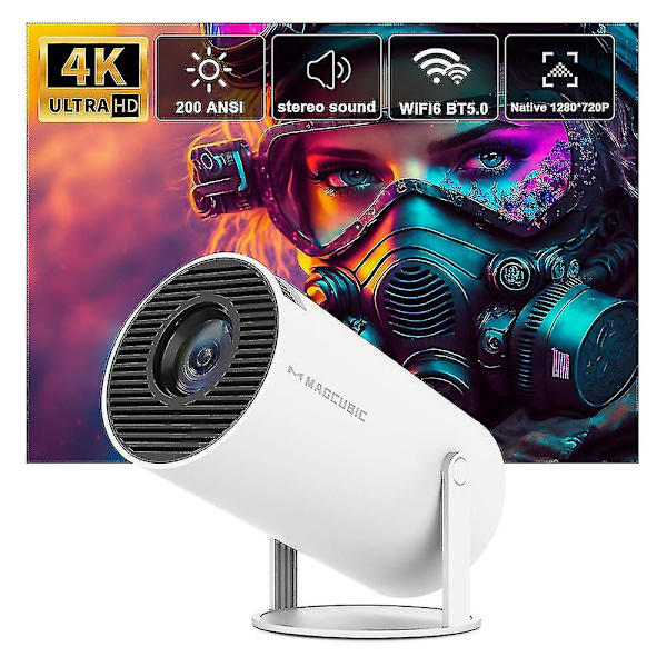 Projektor 4K Android 11 Kaksinkertainen Wifi6 200 Bt5.0 1080p 1280*720p