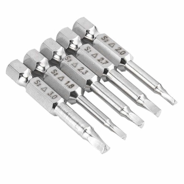 5PCS Triangular Head Magnetisk Skrutrekker Bits Sett S2 Stål 1.8m