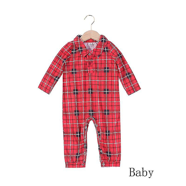 Perhe-joulupyjamat - Jouluinen Vanhemmat-Lapset Yöpuvut Pyjamajuhliin Lahjoiksi Baby 6-9M