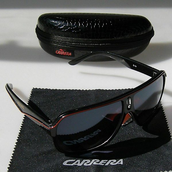 Carrera Ruthenium Pilot Gradient Lens Solbriller for Menn + Etui [kk] Red Black
