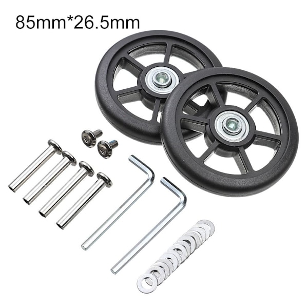 2 kpl Vaihda pyörän matkalaukun pyörät 85MM*26.5MM-FA5- 85mm*26.5mm