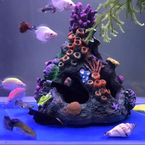 Grotta Akvarie Dekoration för Betta Fisk
