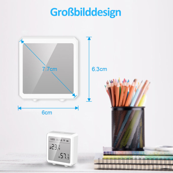 Tuya Smart WiFi Temperatur- og Fugtighedssensor til Indendørs Hygrometer Th