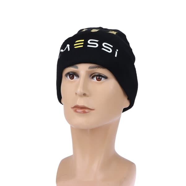 Messi Fotbollskeps Stickad Mössa Unisex Mode One Size-FA3-