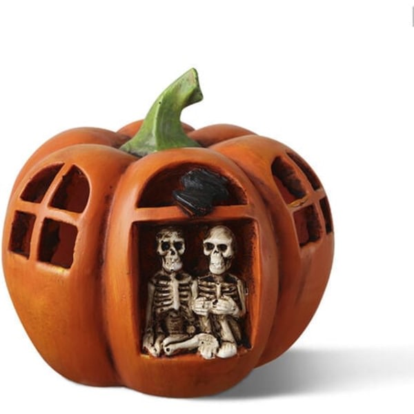 Halloween Udendørs Lyskæde, Halloween Jack-o-lantern Resin