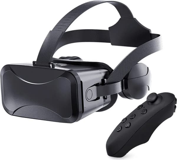 Hodesett 3D VR-briller Virtual Reality-briller PC-spill for 4,7-6,7 tommer, Android/iPhone-smarttelefoner, HD, blått lys, (svart)-FA-