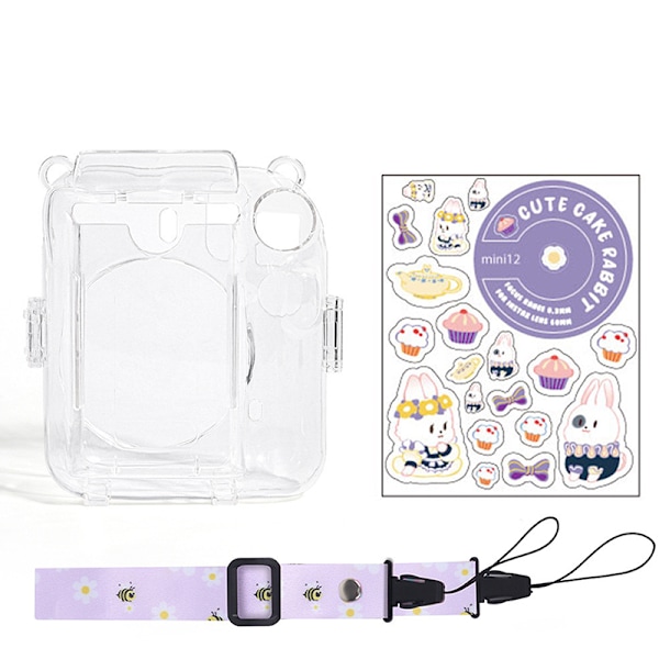 Fujifilm Instax Mini 12 gennemsigtig beskyttende etui Purple