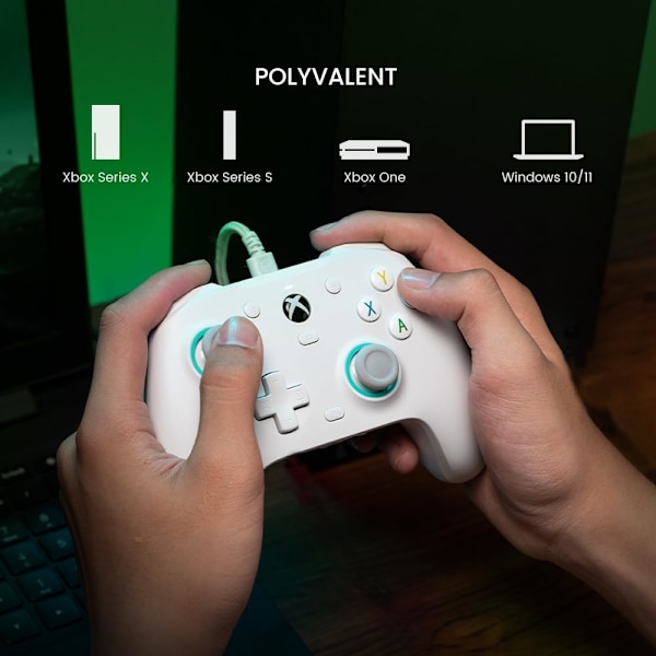 G7 SE Johdollinen ohjain Xbox Series X|S, Xbox One ja Windows 10/11, Plug and Play -ohjain Hall-vaikutteilla varustetuilla joystickeilla/Hall-laukaisimella