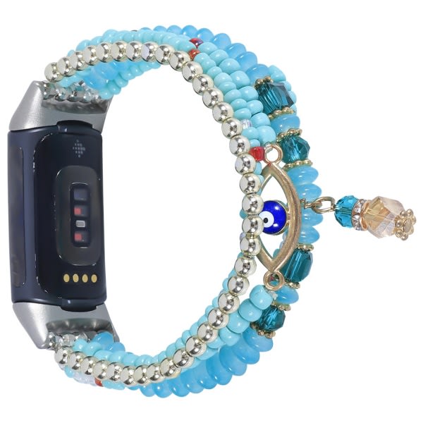 Eyeball Chain Band för Fitbit Charge 5 sjöblå