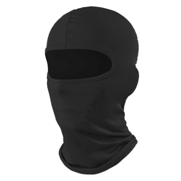 Tynd Sort Balaclava Ski Mask Rånerhue 1 Hul Sort black