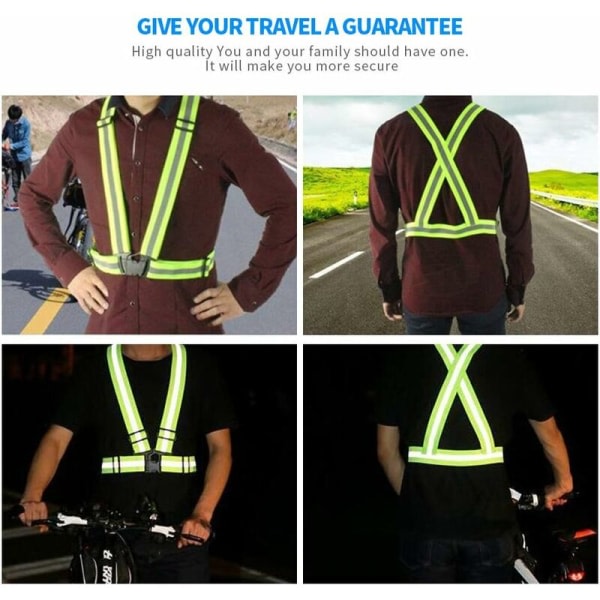 Sikkerhedsvest, reflekterende veste, 2 gule sikkerhedsveste, 4 refl