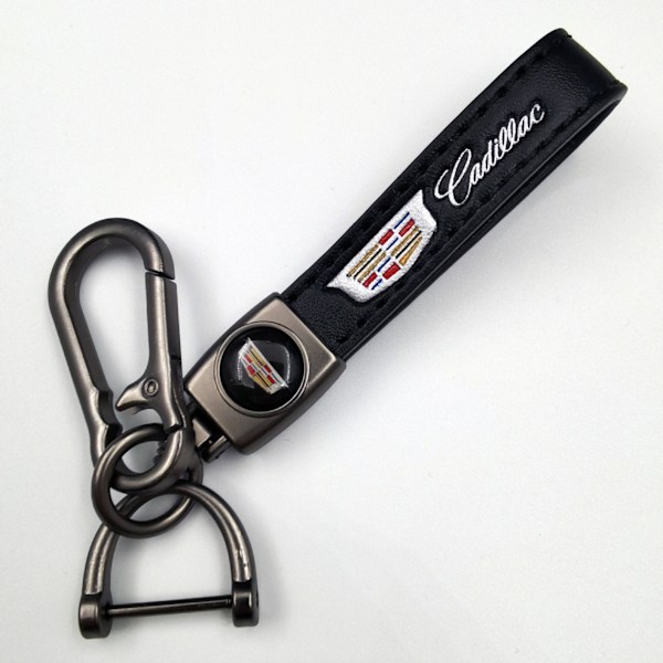 Personlig metalllogotyp nyckelring - Lädernyckelring med logga för män Logo Silver Hardware