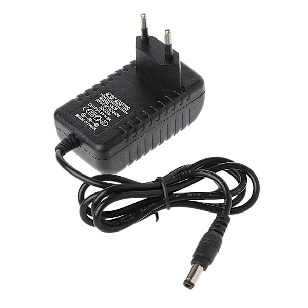 6 Volt 2A Strömförsörjning AC till DC med 7,5 x 3 cm kontakt 6V 1 Amp ström, väggkontakt med extra lång 90 cm sladd