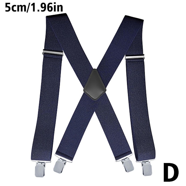 Svarta justerbara hängslen Herr Unisex byxor Elastic Sch blue oen-size