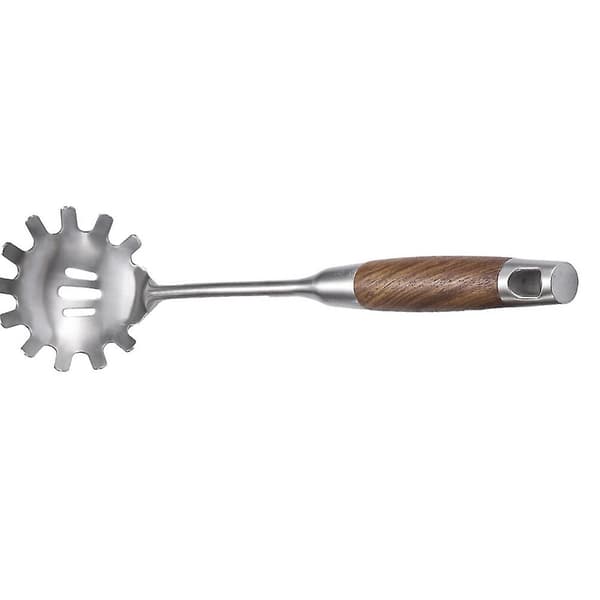 Spaghetti Server Ske i Rustfrit Stål Pastaslev Køkken Nudelslev 35X8CM-FA- 35X8CM