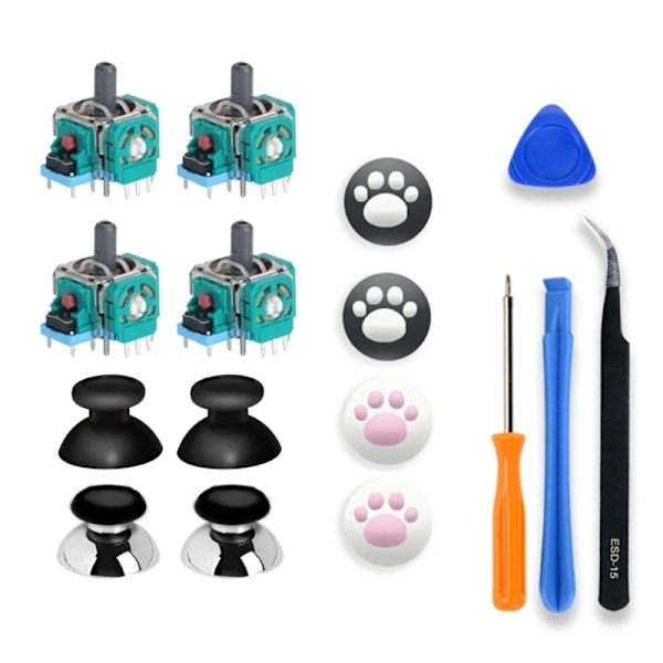 10st/5/1st 3D analog sensormodul ersättningskontroller Joystick Axis Analoga tumpinnar Reparationstillbehör för PS5 Set C