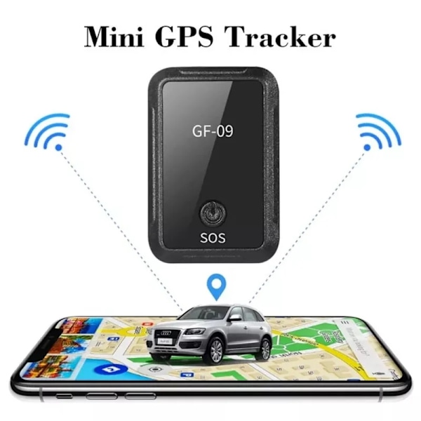 GF09 Mini GPS-spårare, Magnetisk Mini GPS Realtid Lång Standby Spårningsenhet för Fordon Bil Person Hund Husdjur