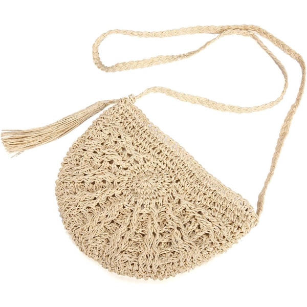 Straw Crossbody Bag, Beach Bag Women Weave Shoulder Bag