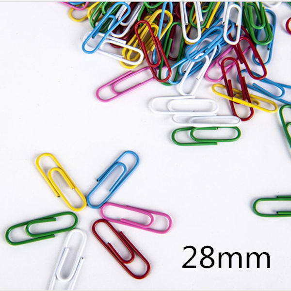 Gem, 240 stk. små farvede clips, clips i forskellige farver, clips til papirarbejde, kontor, skole og personlig brug