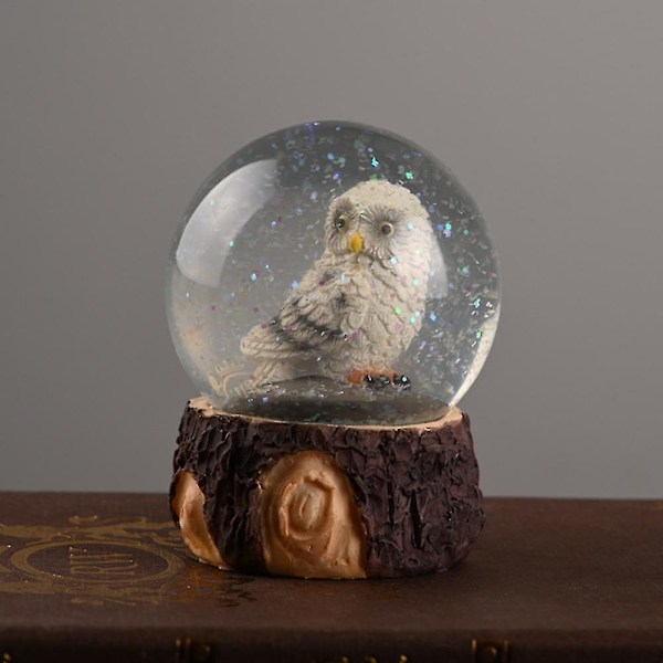 3D krystalkugle dekoration skrivebordslampe (6 cm kugle+sokkel) USB udskårne krystaldekorationer